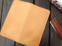 Handmade Leather Wallet Mens Clutch Wallet Cool Wallet Long Wallets for Men