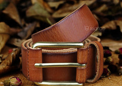 Handmade Genuine Leather Mens Leather Men Brown Black Belt for Men Cool Leather Belt