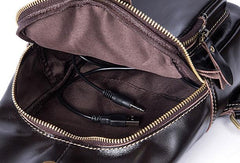Leather Cool Chest Bag Sling Bag Sling Crossbody Bag Sling Travel Bag Hiking Bag For Mens - iwalletsmen