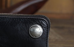 Handamde Genuine Leather Mens Cool Key Wallet Card Slim Wallet Key Holder Car Key Case for Men