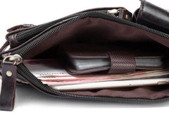 GENUINE LEATHER MENS SMALL WAIST BAG HIP PACK BELT BAGs FANNY PACK BUMBAG FOR MEN - iwalletsmen