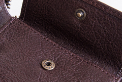 Genuine Leather Mens Cool billfold Leather Wallet Men Small Zipper Wallets Bifold for Men - iwalletsmen