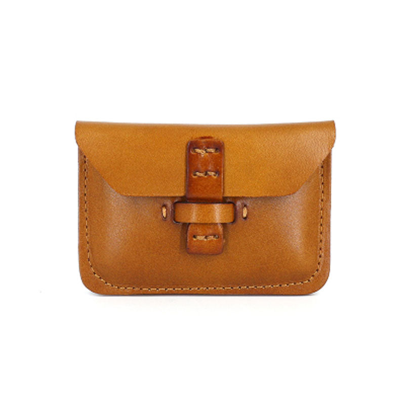 Handmade Leather Mens Front Pocket Wallet Card Wallets Small Change Wallets for Men - iwalletsmen