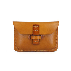 Handmade Leather Mens Front Pocket Wallet Card Wallets Small Change Wallets for Men - iwalletsmen