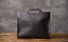 Genuine Leather Mens Cool Clutch Wristlet Bag Briefcase Work Bag Business Bag for men