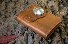 Handmade Leather billfold Mens Chain Biker Wallet Cool Leather Wallet With Chain Wallets for Men - iwalletsmen