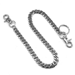 20'' SOLID STAINLESS STEEL BIKER SILVER WALLET CHAIN LONG PANTS CHAIN SILVER Jeans Chain Jean Chain FOR MEN - iwalletsmen