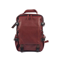 Cool Mens Leather 15inch Laptop Backpack Satchel Backpack Leather School Backpack for Men - iwalletsmen