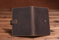 Handmade Mens Leather Small Slim Passport Wallet Vintage Bifold Long Wallet For Men - iwalletsmen