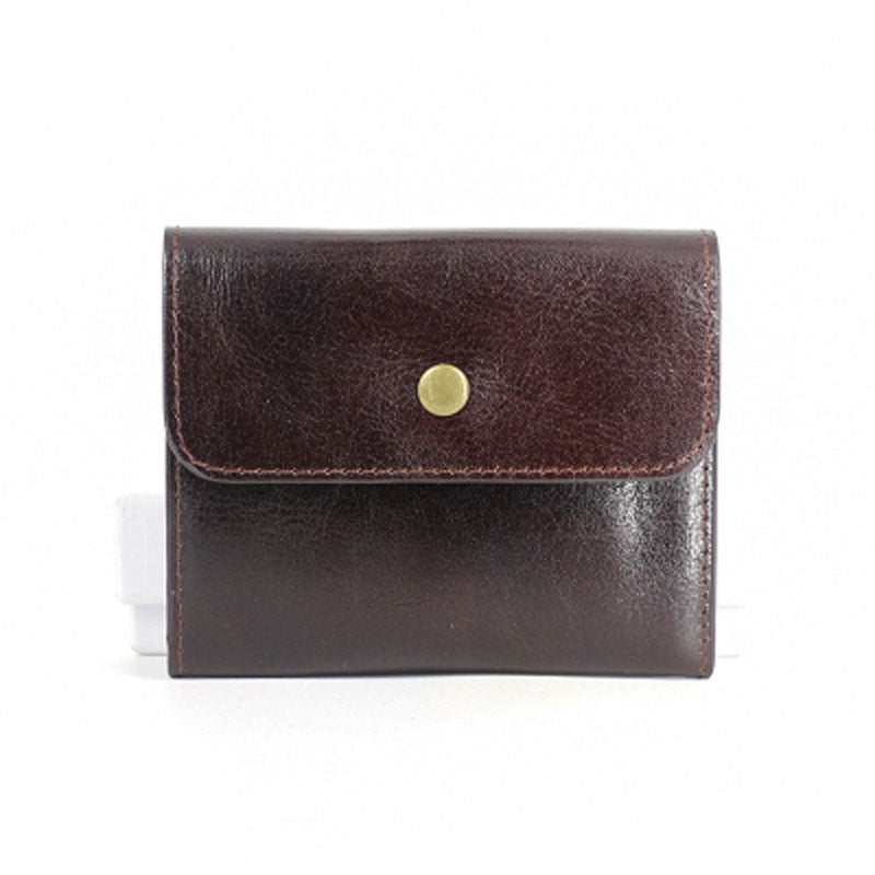 Leather Mens Front Pocket Wallet Card Wallets Slim Small Change Wallets for Men - iwalletsmen