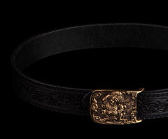 Handmade Genuine Leather Mens Belt Custom Cool Leather Men Black Belt for Men