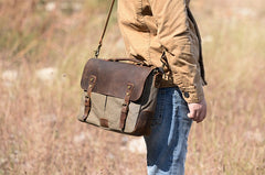 Canvas Mens Cool Messenger Bag iPad Bag Chest Bag Bike Bag Cycling Bag for men