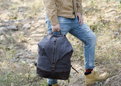 Canvas Mens Cool Backpack Bag Sling Bag Large Travel Bag Hiking Bag for Men