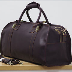 Cool Leather Mens Overnight Bags Weekender Bag Vintage Travel Bags Duffle Bag for Men - iwalletsmen