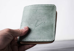 Handmade Vintage Leather Men Small Wallet Bifold Wallet for Men - iwalletsmen