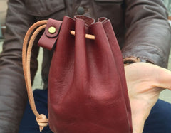 Handmade Leather Mens Women Key Cool Change Wallet Coin Pouch for Men