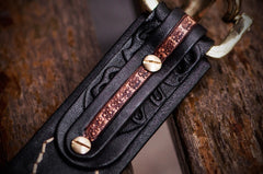 Handmade Genuine Leather Tooled Mens Belt Custom Cool Leather Men Black Belt for Men