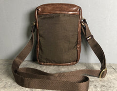 Genuine Leather Mens Cool Chest Bag Sling Bag Crossbody Bag Travel Bag Hiking Bag for men