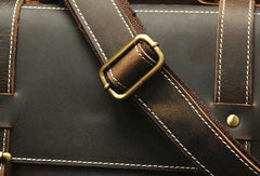 Vintage Leather Messenger Bag Briefcase Handbag Cool Shoulder Bag For Men - iwalletsmen