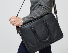 Handmade Leather Mens Cool Messenger Bag Work Bag Business Bag Briefcase Bag for men