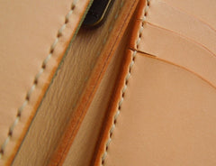 Handmade Leather Biker Wallet Mens Cool billfold Chain Wallet Trucker Wallet with Chain