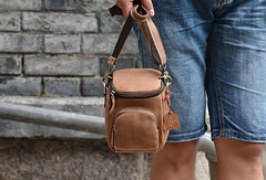 Vintage Leather Belt Pouch for Men Waist Bags BELT BAGs Shoulder Bags For Men - iwalletsmen