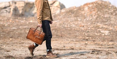 Genuine Leather Mens Cool Messenger Bag Briefcase Work Bag Business Bag for men
