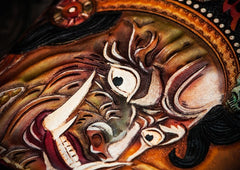 Handmade Leather Mah¨¡k¨¡la Tooled Mens billfold Wallet Cool Leather Wallet Slim Wallet for Men
