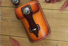 Leather Belt Pouch Mens Small Cases Waist Bag Hip Pack Belt Bag Fanny Pack Bumbag for Men - iwalletsmen