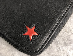 Genuine Leather Mens Cool billfold Leather Wallet Men Small Wallets Bifold for Men
