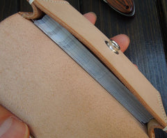 Handmade Leather Mens Cool billfold Wallet Card Holder Small Card Slim Wallets for Men