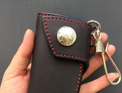Handmade Leather Mens Cool Key Wallet Car Key Holder KeyChain Wallet for Men