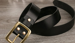 Handmade Genuine Custom Leather Mens Leather Men Black Belt for Men