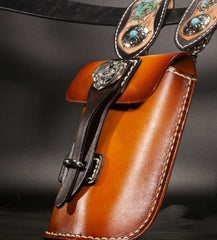Leather Belt Pouch Mens Small Cases Waist Bag Hip Pack Belt Bag Fanny Pack Bumbag for Men
