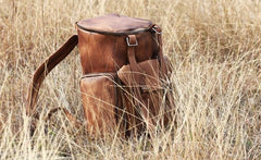 Handmade Leather Mens Cool Backpack Sling Bag Large Travel Bag Hiking Bag for men