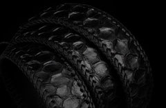 Handmade Genuine Leather Mens Belt Custom Cool Leather Men Black Belt for Men