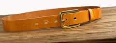 Handmade Genuine Custom Leather Mens Leather Men Beige Belt for Men - iwalletsmen