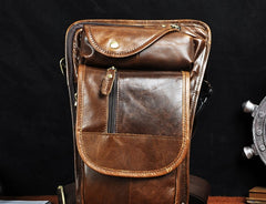Cool Leather Drop Leg Bag Belt Pouches Mens Waist Bag Shoulder Bag for Men - iwalletsmen