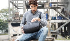 Cool Leather Mens Barrel Shoulder Bags Messenger Bags for Men - iwalletsmen