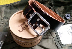 Handmade Coffee Leather Mens Belt Leather Belt for Men - iwalletsmen
