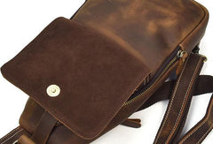Cool Leather Chest Bag Sling Bag Sling Crossbody Bag Travel Bag Hiking Bags For Men - iwalletsmen