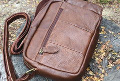 Genuine Leather Mens Small Messenger Bag Cool Crossbody Bags for men - iwalletsmen