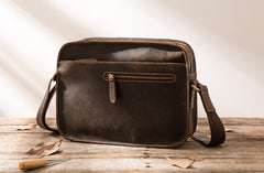 Cool Leather Mens Small Messenger Bags Shoulder Bag  for Men - iwalletsmen