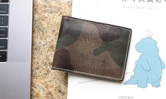 Cool Leather Mens Camouflage License Wallet Front Pocket Wallet Slim Card Wallet for Men - iwalletsmen
