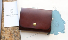 Leather Mens Front Pocket Wallet Small Wallets Card Wallet Change Wallet for Men - iwalletsmen