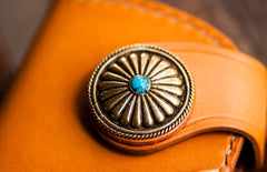 Handmade Leather Biker Mens Cool Car Key Wallet Coin Wallet Pouch Car KeyChain for Men