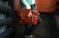 Cool Leather Mens Briefcase Messenger Bags Handbag Shoulder Bag for men - iwalletsmen