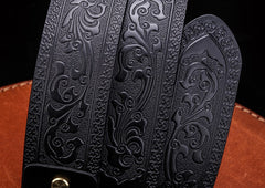 Handmade Genuine Custom Cool Leather Mens Leather Men Black Belt for Men