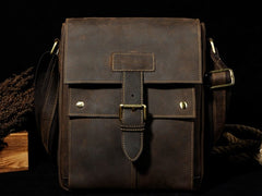 Small Leather Mens SIDE BAGs COURIER BAGs Messenger Bag Shoulder Bag for Men - iwalletsmen