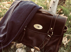 Vintage Leather Mens Handbag Briefcase Messenger Bag for men - iwalletsmen